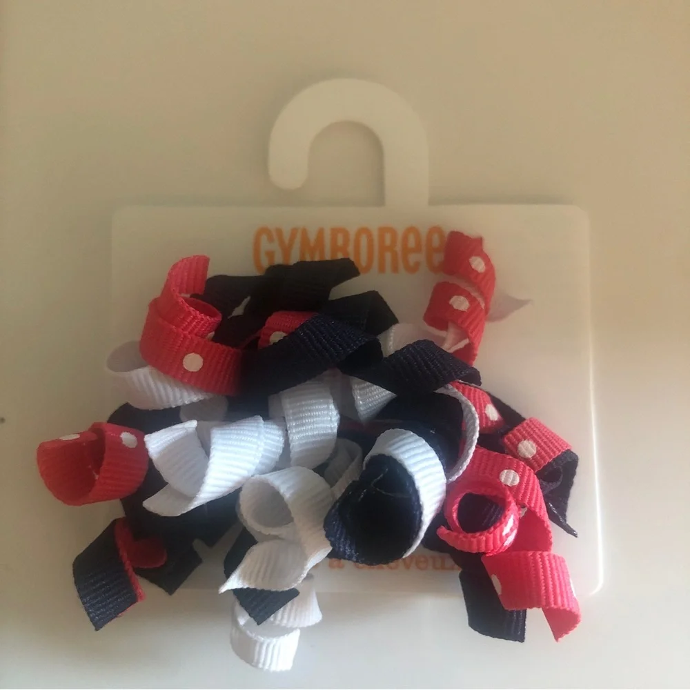 NWT Gymboree 2016 Best In Show Navy Curly Loop Hair Clips Barrettes